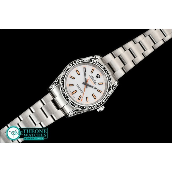 Rolex - Milgauss 116400M Sp. Engrv SILV/SS White Asia 2836