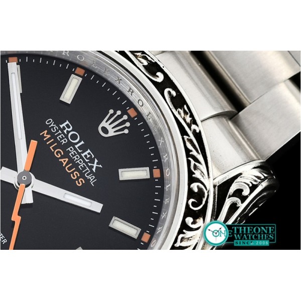 Rolex - Milgauss 116400M Sp. Engrv SILV/SS Black Asia 2836