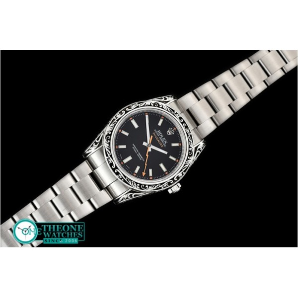 Rolex - Milgauss 116400M Sp. Engrv SILV/SS Black Asia 2836