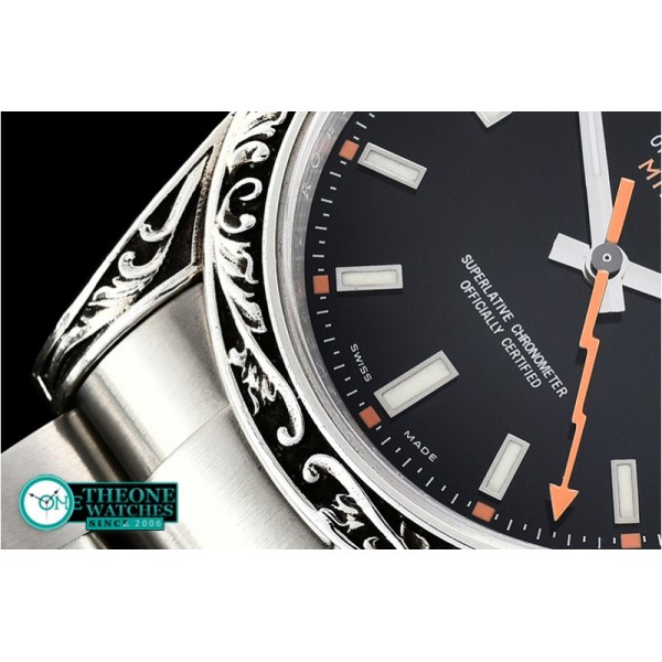 Rolex - Milgauss 116400M Sp. Engrv SILV/SS Black Asia 2836