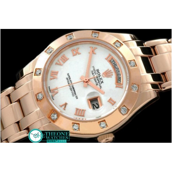 Rolex - RG 12 Diam Bez MOP White Roman Swiss Eta 2836-2