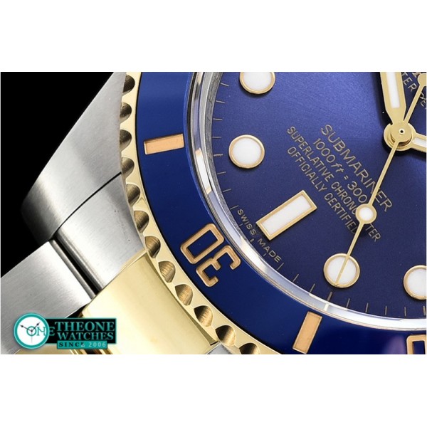Rolex - Submariner 116613 Cer YG/SS Blue GMF A2836