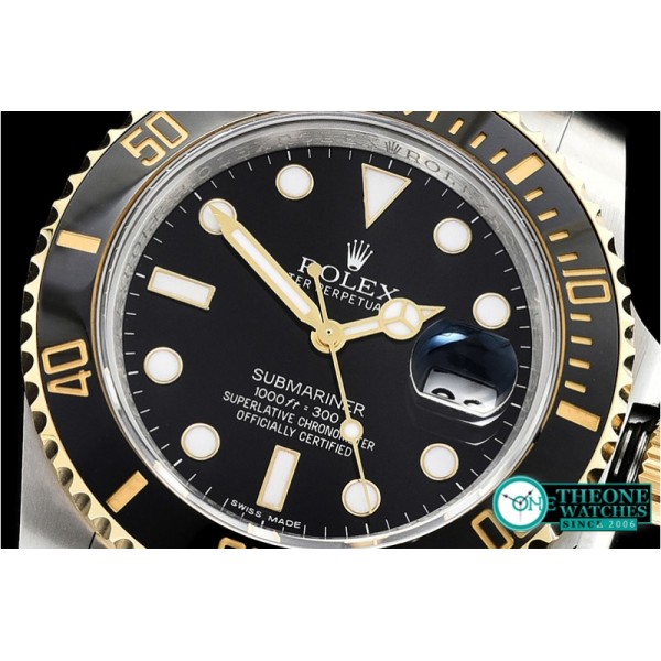 Rolex - Submariner 116613 Cer YG/SS Black GMF Asia 3135