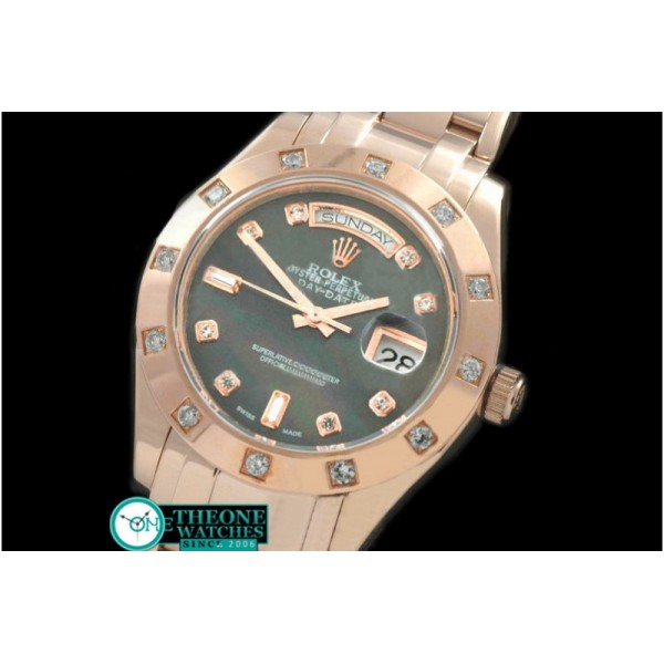 Rolex - RG 12 Diam Bez MOP Black Diam Swiss Eta 2836-2