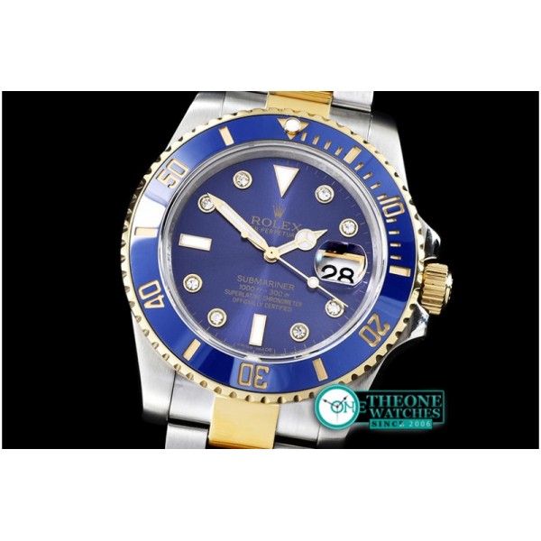Rolex - Submariner 116613 Diam YG/SS Blue BP V2 SP Asia 3135
