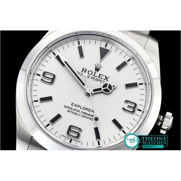 Rolex - Explorer 1 Ref.214270 39mm Ftsy SS/SS Wht BP A3132