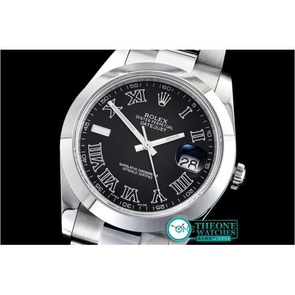 Rolex - DJ2 41mm Oyt Smt SS/SS Blk Roman BP Asia 2813
