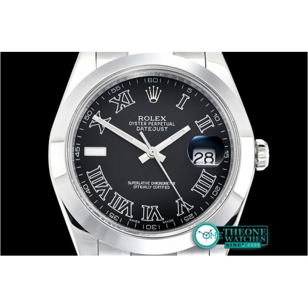 Rolex - DJ2 41mm Oyt Smt SS/SS Blk Roman BP Asia 2813