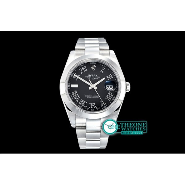Rolex - DJ2 41mm Oyt Smt SS/SS Blk Roman BP Asia 2813