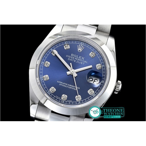 Rolex - DJ2 41mm Oyt Smt SS/SS Blue Diam BP Asia 2813