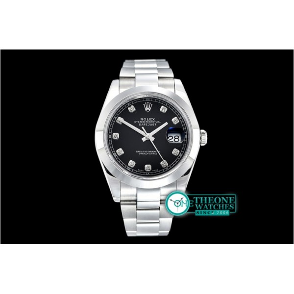 Rolex - DJ2 41mm Oyt Smt SS/SS Black Diam BP Asia 2813