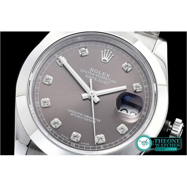 Rolex - DJ2 41mm Oyt Smt SS/SS Grey Diam BP Asia 2813