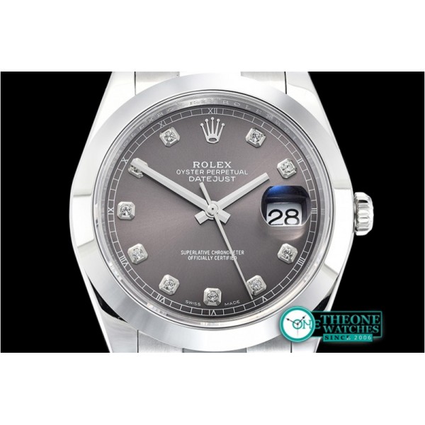 Rolex - DJ2 41mm Oyt Smt SS/SS Grey Diam BP Asia 2813
