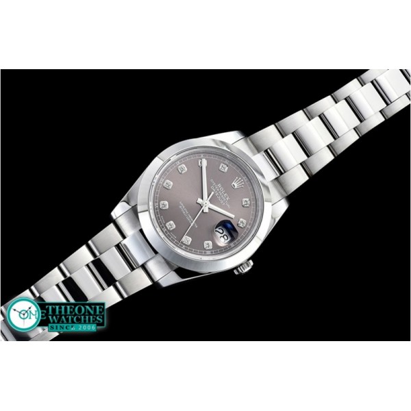 Rolex - DJ2 41mm Oyt Smt SS/SS Grey Diam BP Asia 2813