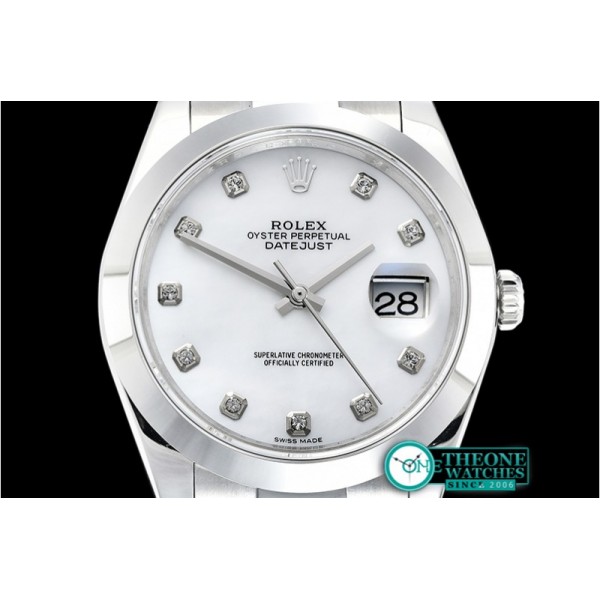 Rolex - DJ2 41mm Oyt Smt SS/SS Wht MOP Diam BP Asia 2813
