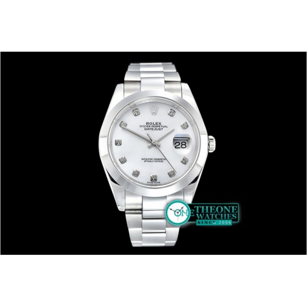 Rolex - DJ2 41mm Oyt Smt SS/SS Wht MOP Diam BP Asia 2813