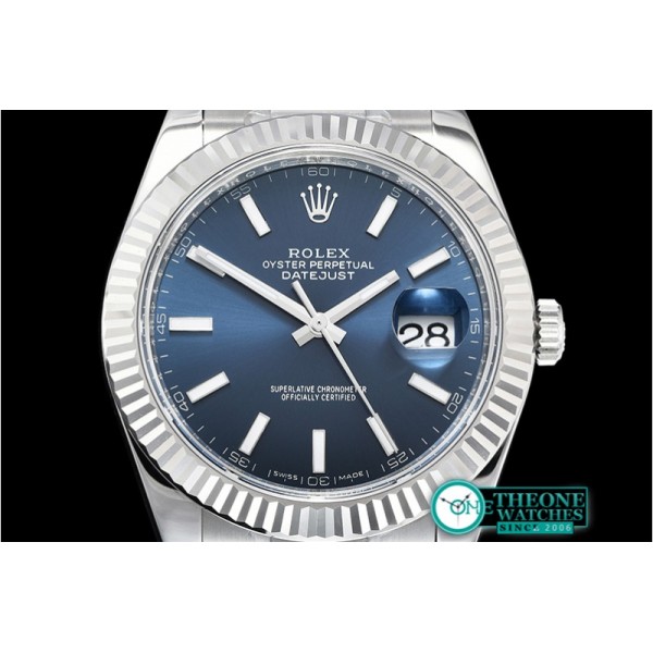 Rolex - DJ2 41mm Oyst Flt 904L SS/SS Blue/Stk ARF Asia 2824