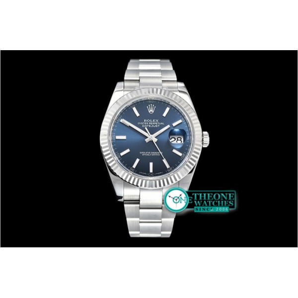 Rolex - DJ2 41mm Oyst Flt 904L SS/SS Blue/Stk ARF Asia 2824