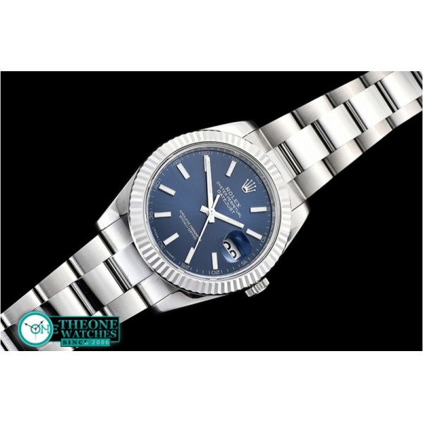 Rolex - DJ2 41mm Oyst Flt 904L SS/SS Blue/Stk ARF Asia 2824