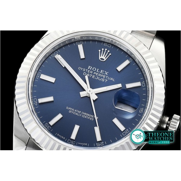 Rolex - DJ2 41mm Oyst Flt 904L SS/SS Blue/Stk ARF Asia 2824