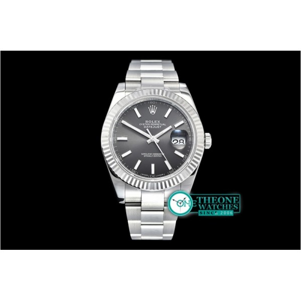 Rolex - DJ2 41mm Oyst Flt 904L SS/SS Grey/Stk ARF Asia 2824