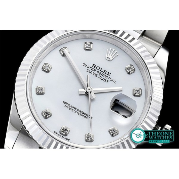 Rolex - DJ2 41mm Oyt Flt SS/SS Wht MOP Diam BP Asia 2813
