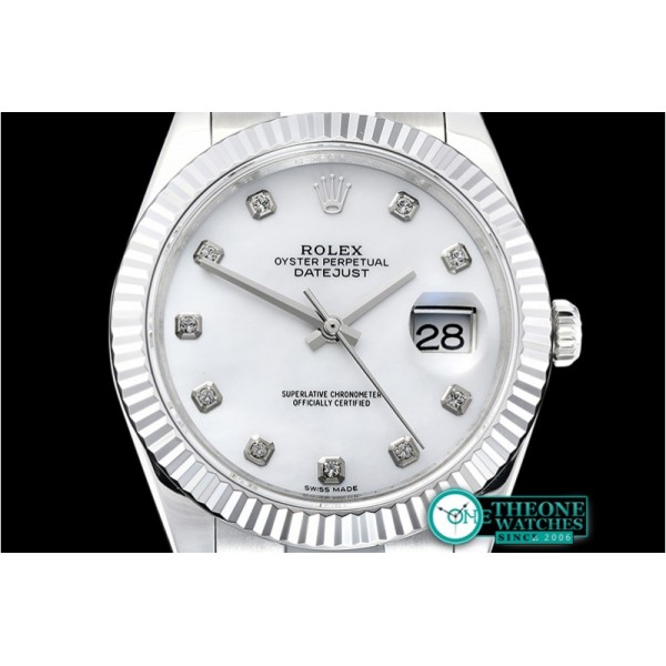 Rolex - DJ2 41mm Oyt Flt SS/SS Wht MOP Diam BP Asia 2813