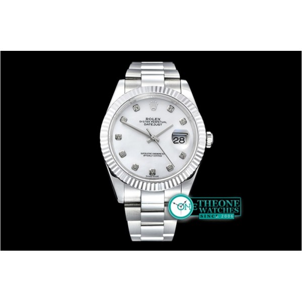 Rolex - DJ2 41mm Oyt Flt SS/SS Wht MOP Diam BP Asia 2813