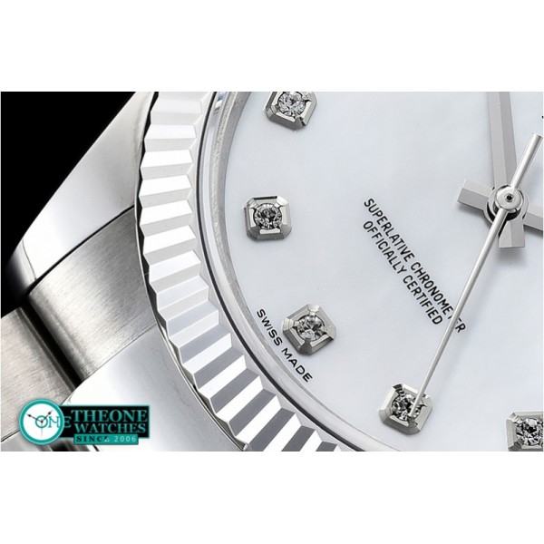 Rolex - DJ2 41mm Oyt Flt SS/SS Wht MOP Diam BP Asia 2813