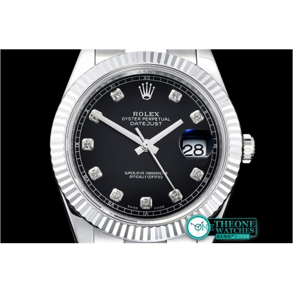 Rolex - DJ2 41mm Oyt Flt SS/SS Black Diam BP Asia 2813