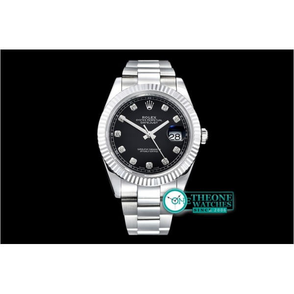Rolex - DJ2 41mm Oyt Flt SS/SS Black Diam BP Asia 2813