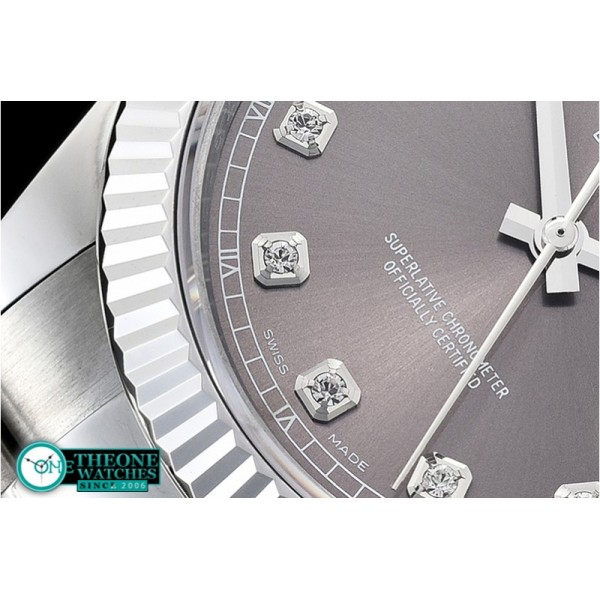 Rolex - DJ2 41mm Oyt Flt SS/SS Grey Diam BP Asia 2813