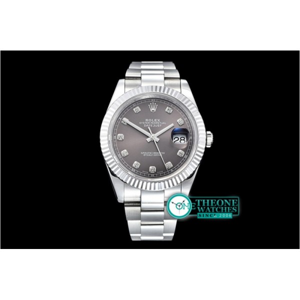 Rolex - DJ2 41mm Oyt Flt SS/SS Grey Diam BP Asia 2813