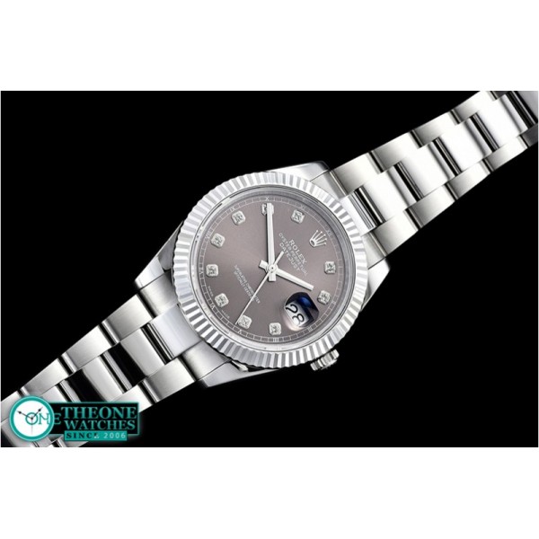 Rolex - DJ2 41mm Oyt Flt SS/SS Grey Diam BP Asia 2813