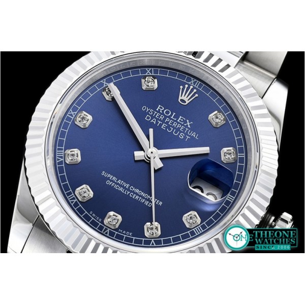 Rolex - DJ2 41mm Oyt Flt SS/SS Blue Diam BP Asia 2813