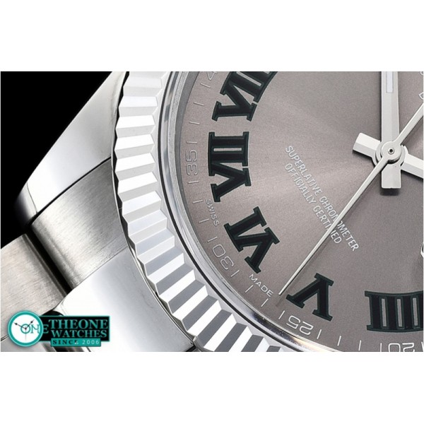 Rolex - DJ2 41mm Oyt Flt SS/SS Grey Roman BP Asia 2813