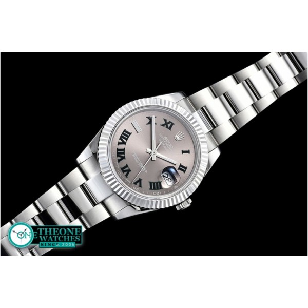 Rolex - DJ2 41mm Oyt Flt SS/SS Grey Roman BP Asia 2813