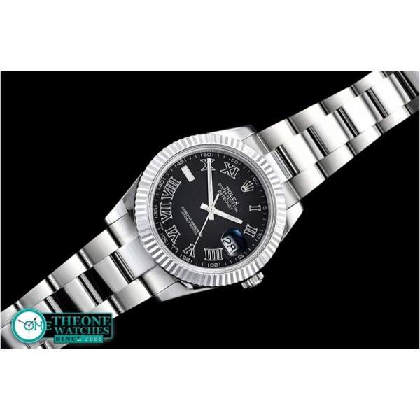 Rolex - DJ2 41mm Oyt Flt SS/SS Black Roman BP Asia 2813