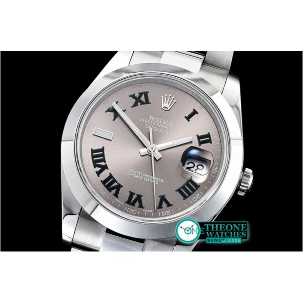 Rolex - DJ2 41mm Oyt Smt SS/SS Grey Roman BP Asia 2813