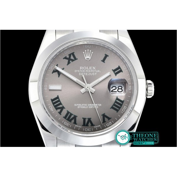 Rolex - DJ2 41mm Oyt Smt SS/SS Grey Roman BP Asia 2813