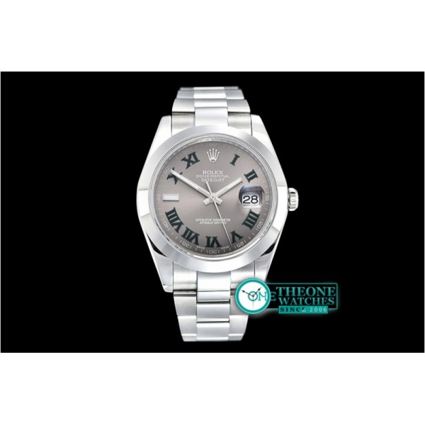 Rolex - DJ2 41mm Oyt Smt SS/SS Grey Roman BP Asia 2813