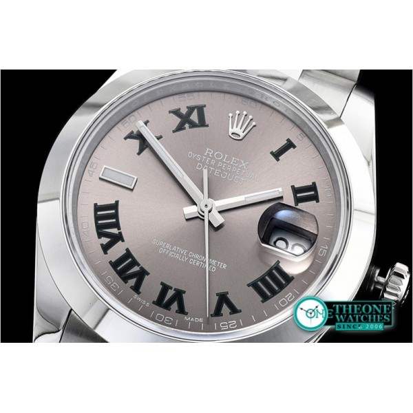 Rolex - DJ2 41mm Oyt Smt SS/SS Grey Roman BP Asia 2813