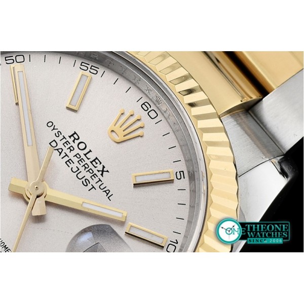 Rolex - DJ2 41mm Oyt Flt YG/SS Silver Stk BP Asia 2813