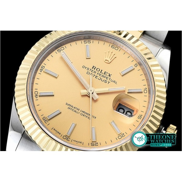 Rolex - DJ2 41mm Oyt Flt YG/SS Gold Stk BP Asia 2813