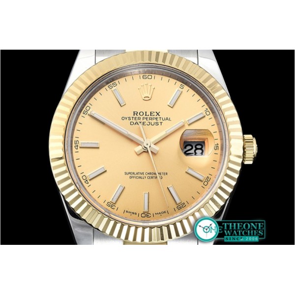 Rolex - DJ2 41mm Oyt Flt YG/SS Gold Stk BP Asia 2813