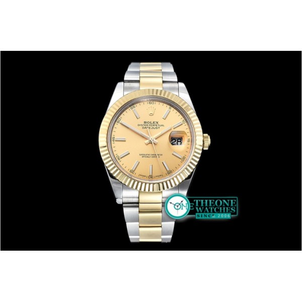 Rolex - DJ2 41mm Oyt Flt YG/SS Gold Stk BP Asia 2813