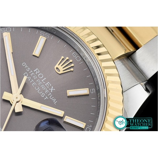 Rolex - DJ2 41mm Oyt Flt YG/SS Grey Stk BP Asia 2813