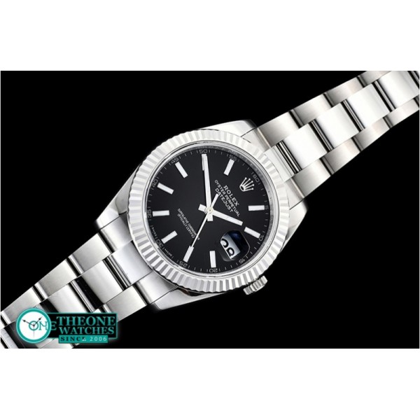 Rolex - DJ2 41mm Oyst Flt 904L SS/SS Black/Stk ARF Asia 2824