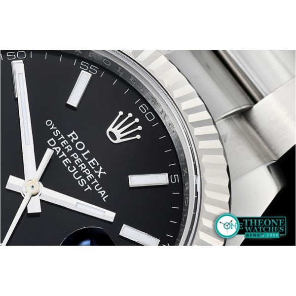 Rolex - DJ2 41mm Oyst Flt 904L SS/SS Black/Stk ARF Asia 2824