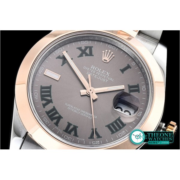 Rolex - DJ2 41mm Oyt Smt RG/SS Grey/Rmn BP Asia 2813